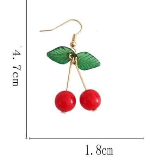 Cheerio! Cherry Earrings - Picture 3 of 3
